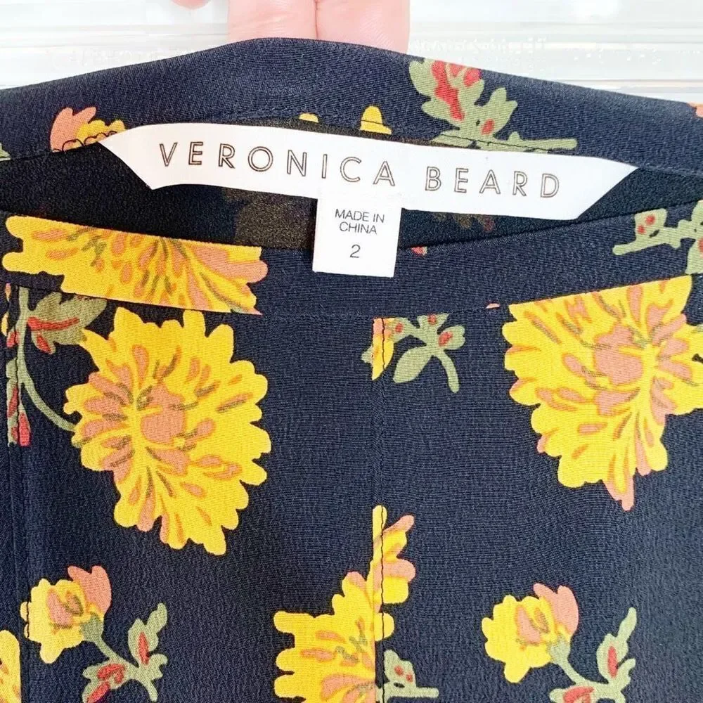 Veronica Beard Weller Floral-print Flounce Mini Skirt in Black Multi Women’s 2
